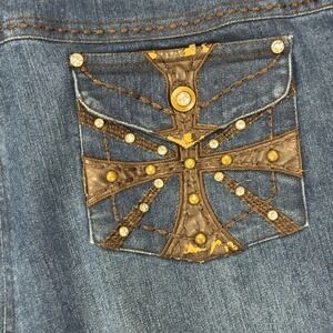 Multiples Dark Blue‎ Women's Jeans with Embelished pockete sz 18